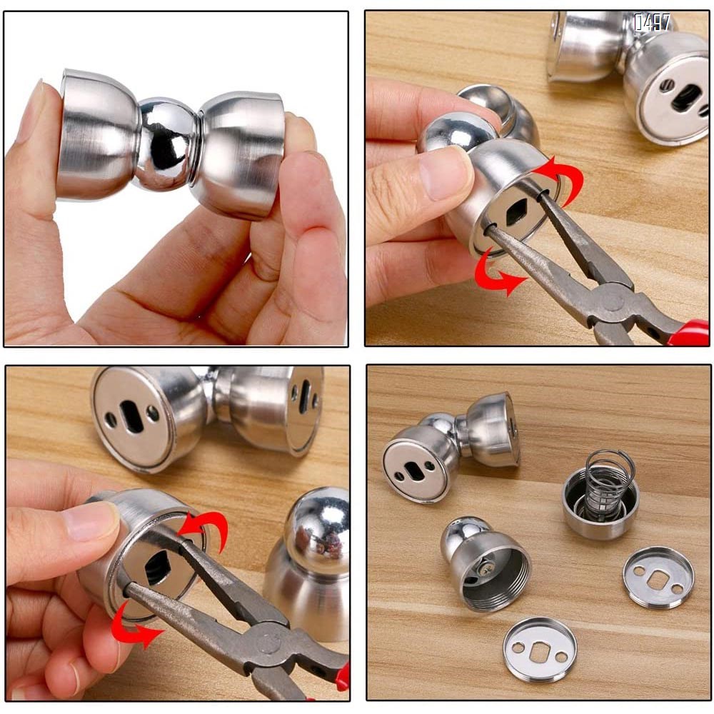 Powerful Magnetic Doorstop - Stainless Steel Mini Door Stopper, Heavy Duty Magnetism Door Holder for Bedroom Bathroom Kitchen Home Office