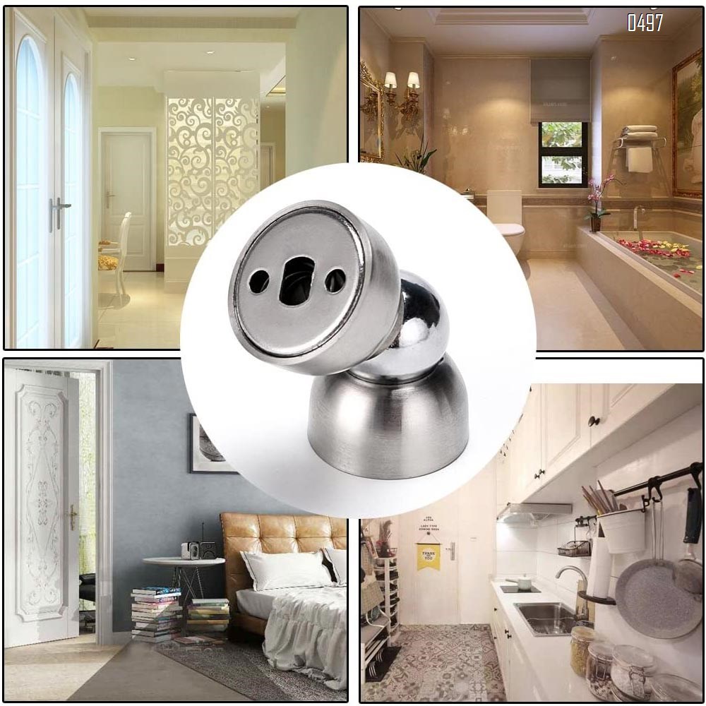 Powerful Magnetic Doorstop - Stainless Steel Mini Door Stopper, Heavy Duty Magnetism Door Holder for Bedroom Bathroom Kitchen Home Office