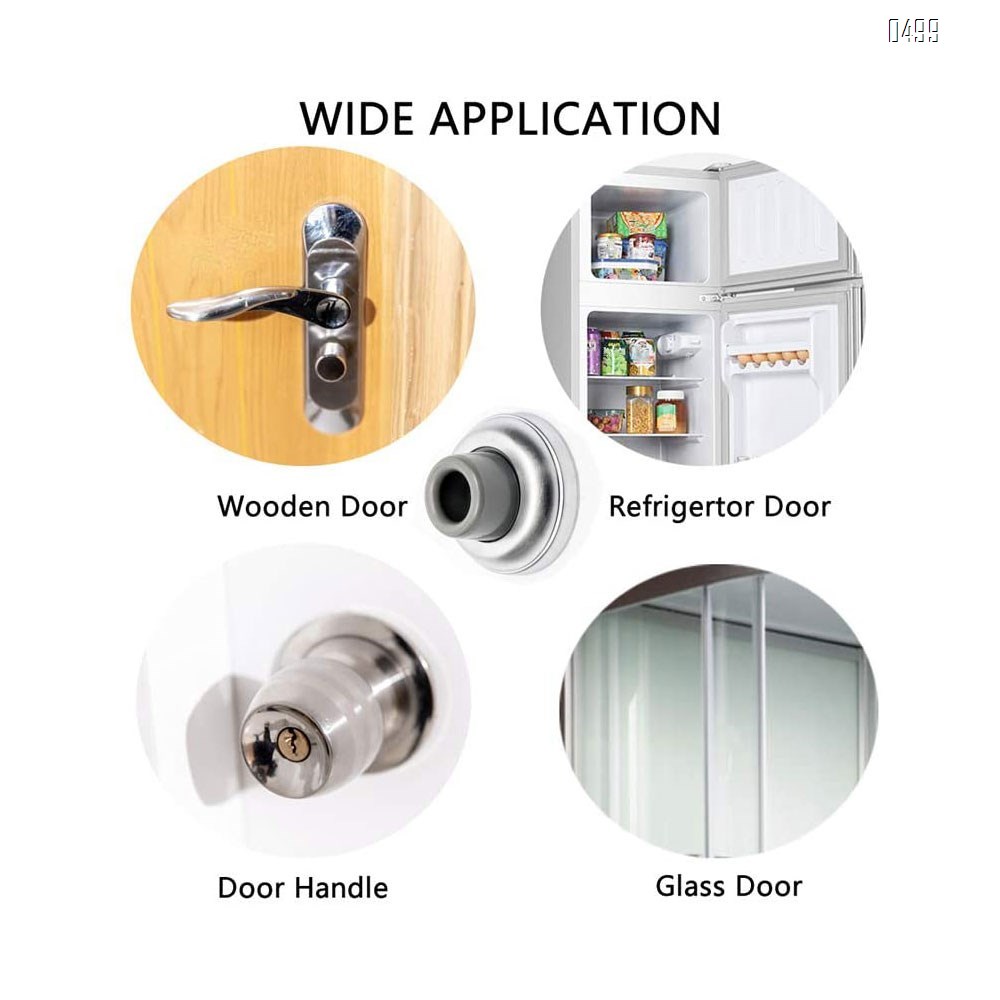 Hardware Wall Door Stop Rubber Bumper Safety Doorstop Sound Dampening Protects Walls from Door Knob
