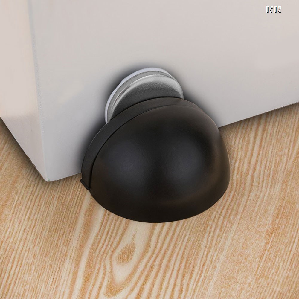 Magnetic Door Stopper, Floor Door Stop Stainless Steel Sound Dampening Bumper Wall Protetor , Brushed