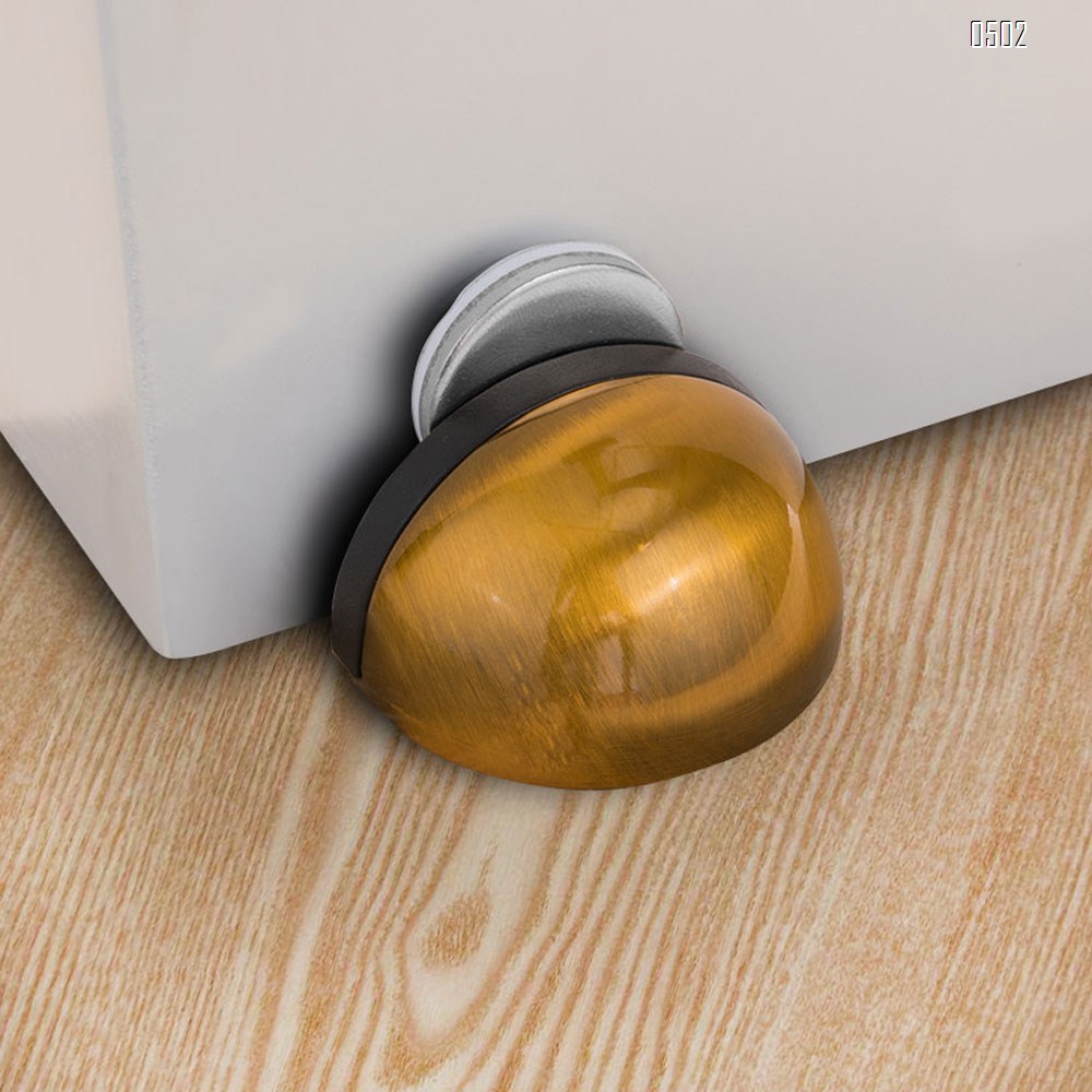 Magnetic Door Stopper, Floor Door Stop Stainless Steel Sound Dampening Bumper Wall Protetor , Brushed