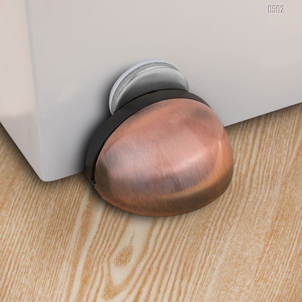 Magnetic Door Stopper, Floor Door Stop Stainless Steel Sound Dampening Bumper Wall Protetor , Brushed