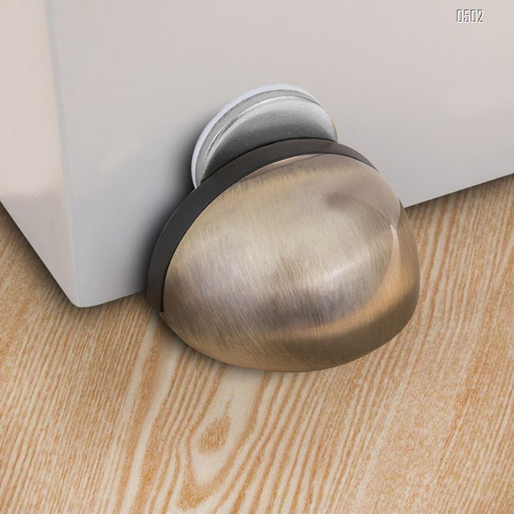 Magnetic Door Stopper, Floor Door Stop Stainless Steel Sound Dampening Bumper Wall Protetor , Brushed