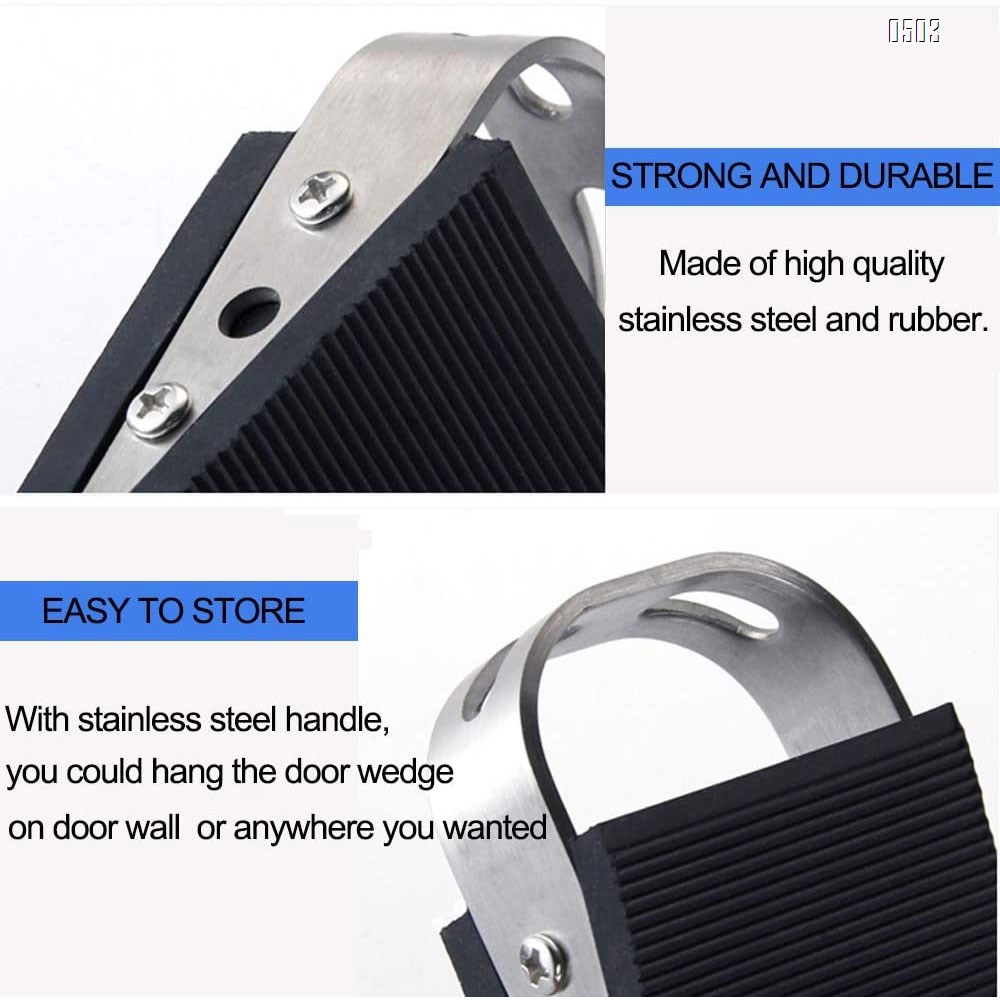 LARGE Rubber Door Stopper - Door Stop That Won't Scratch Floor or Door - Works On All Surfaces
