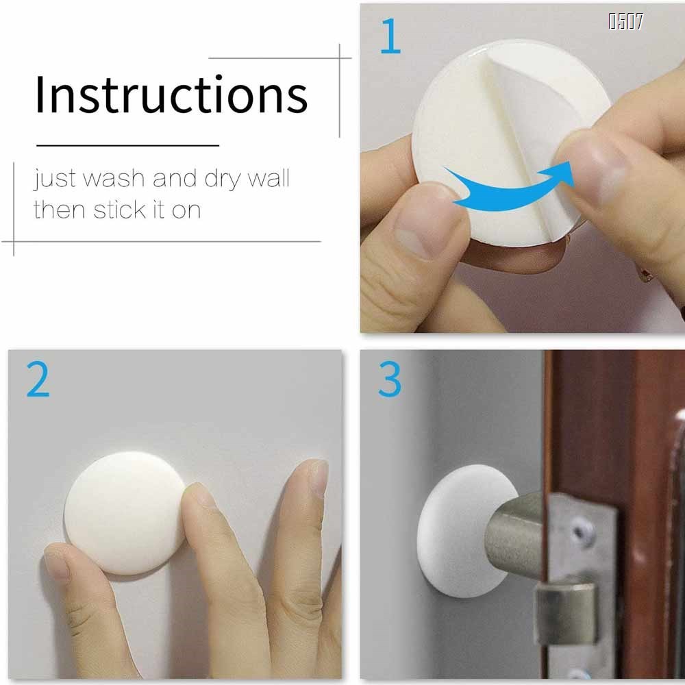 Door Stopper, Silicone Wall Protectors Self Adhesive Door Handle Knob Bumper Guard Stopper Rubber Door Stops