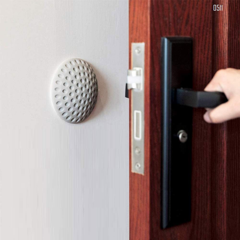 Door Handle Wall Protector,2 inch Door Knob Wall Protector Gray,Door Stopper Wall Protector,Rubber Self-Adhesive Wall Protector for Door,Fridge,Cupboards,Bathroom,Windows