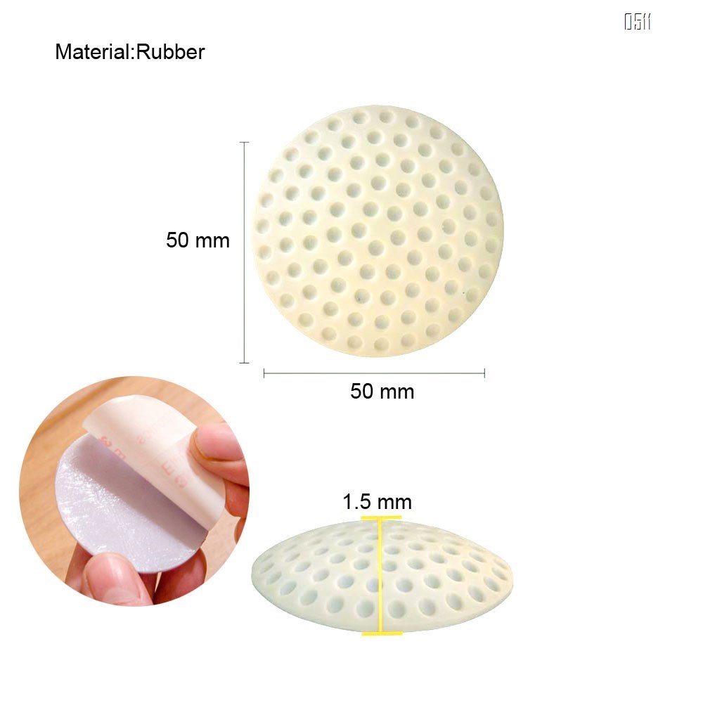 Door Handle Wall Protector,2 inch Door Knob Wall Protector Gray,Door Stopper Wall Protector,Rubber Self-Adhesive Wall Protector for Door,Fridge,Cupboards,Bathroom,Windows