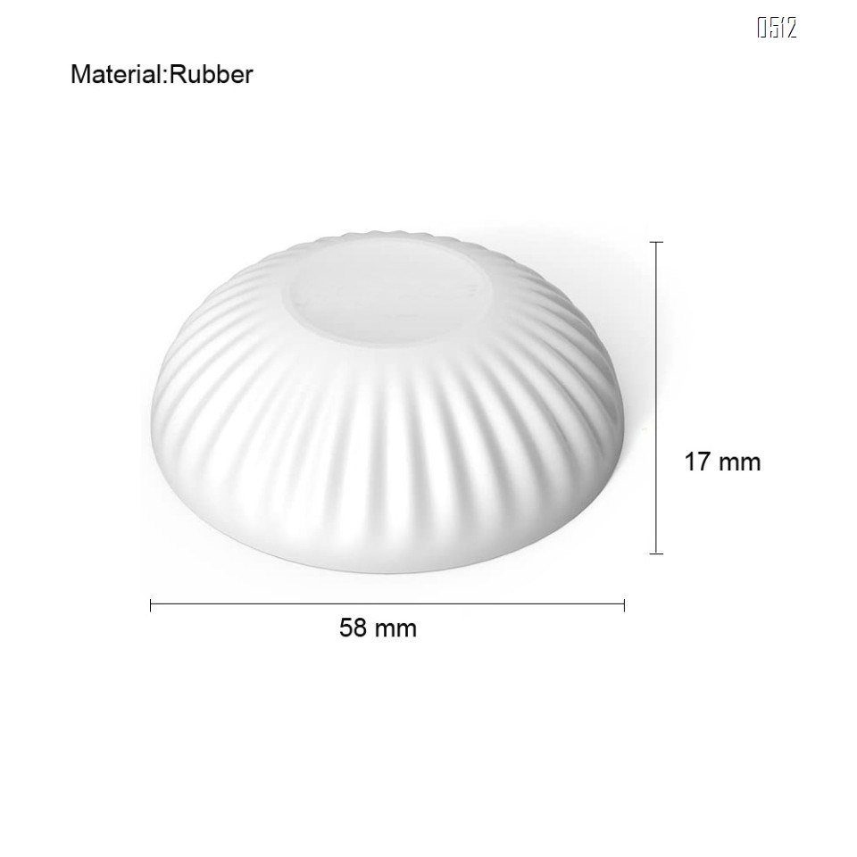 Wall Protector Door Stop, Door Handle Bumper Buffer 1 Pack Rubber Door Knob Stopper 3M Self Adhesive Wall Sticker Pad Wall Guard for Wall Corner, Bathroom, Bedroom, Headboard, Cupboard,White