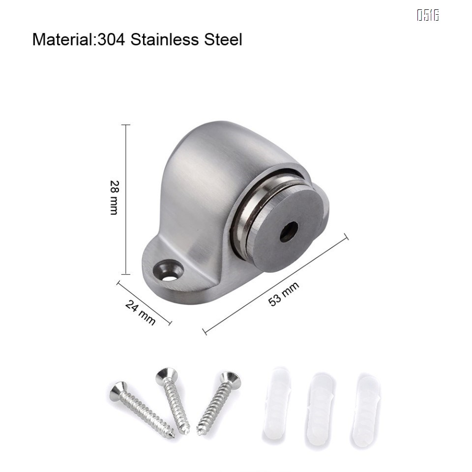Stainless Steel Magnetic Doorstops Catch Door Stoppers with Mounted Screws,No Slamming or Hitting Walls
