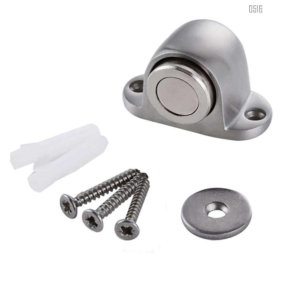 Stainless Steel Magnetic Doorstops Catch Door Stoppers with Mounted Screws,No Slamming or Hitting Walls