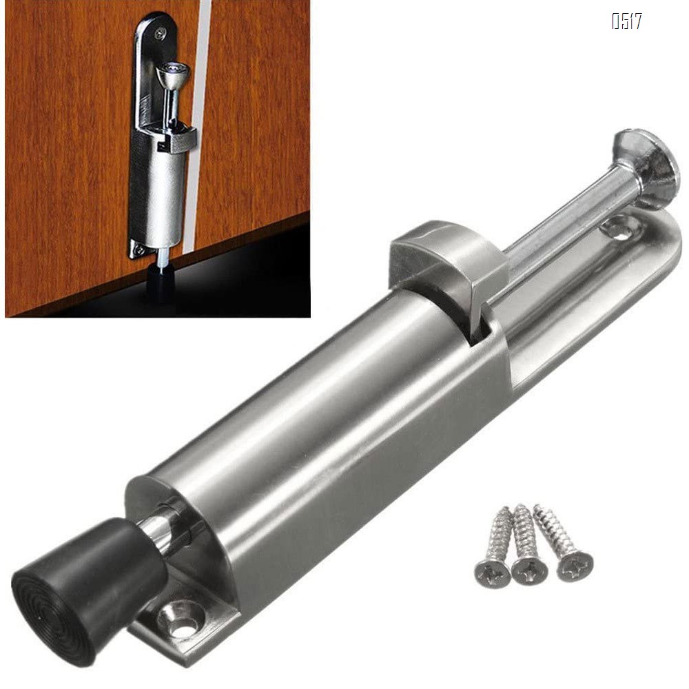 Kick Down Door Locks Stopper Holder Spring Loaded Adjustable Door Holder Zinc Alloy Foot Spring Loaded Door Retainer with Extra-Strong Traction