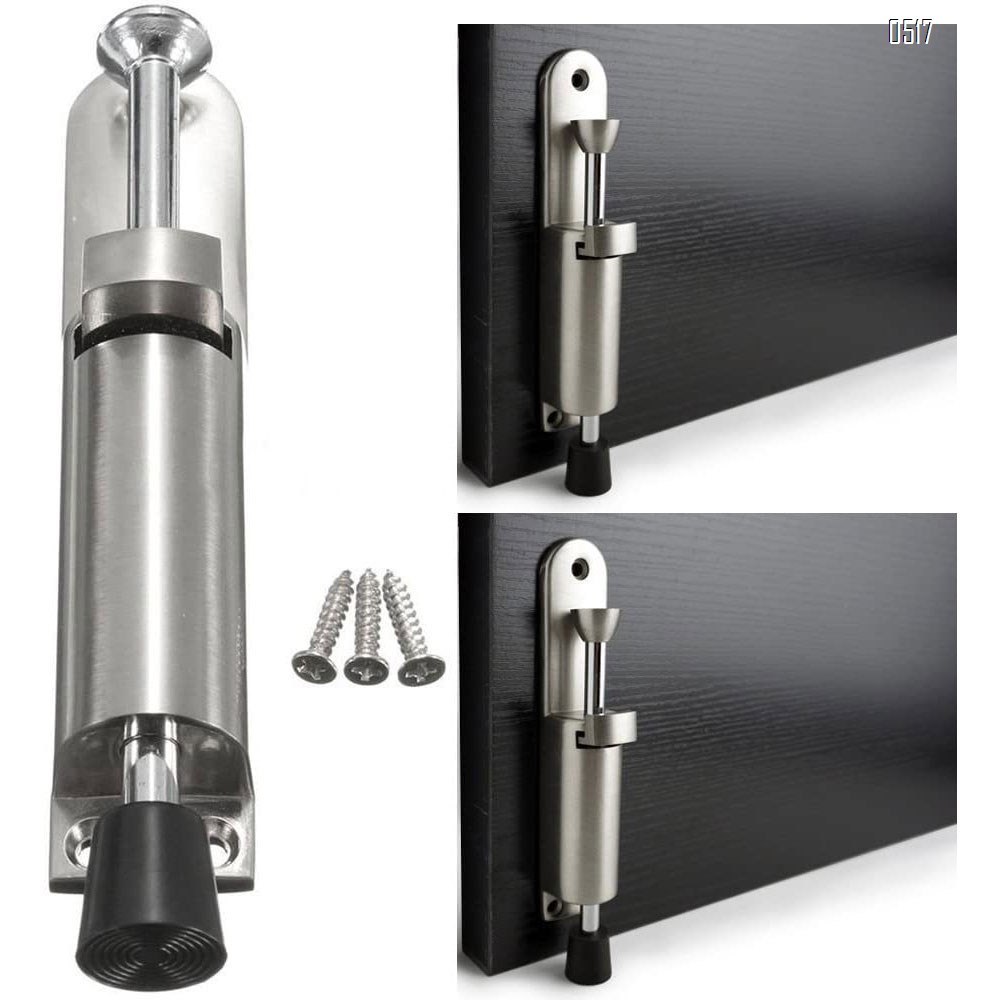 Kick Down Door Locks Stopper Holder Spring Loaded Adjustable Door Holder Zinc Alloy Foot Spring Loaded Door Retainer with Extra-Strong Traction