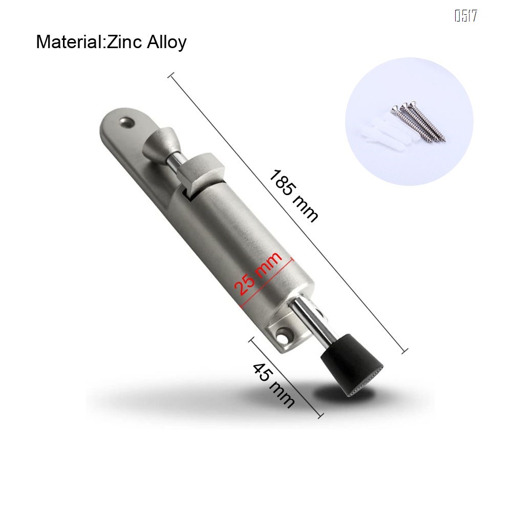 Kick Down Door Locks Stopper Holder Spring Loaded Adjustable Door Holder Zinc Alloy Foot Spring Loaded Door Retainer with Extra-Strong Traction