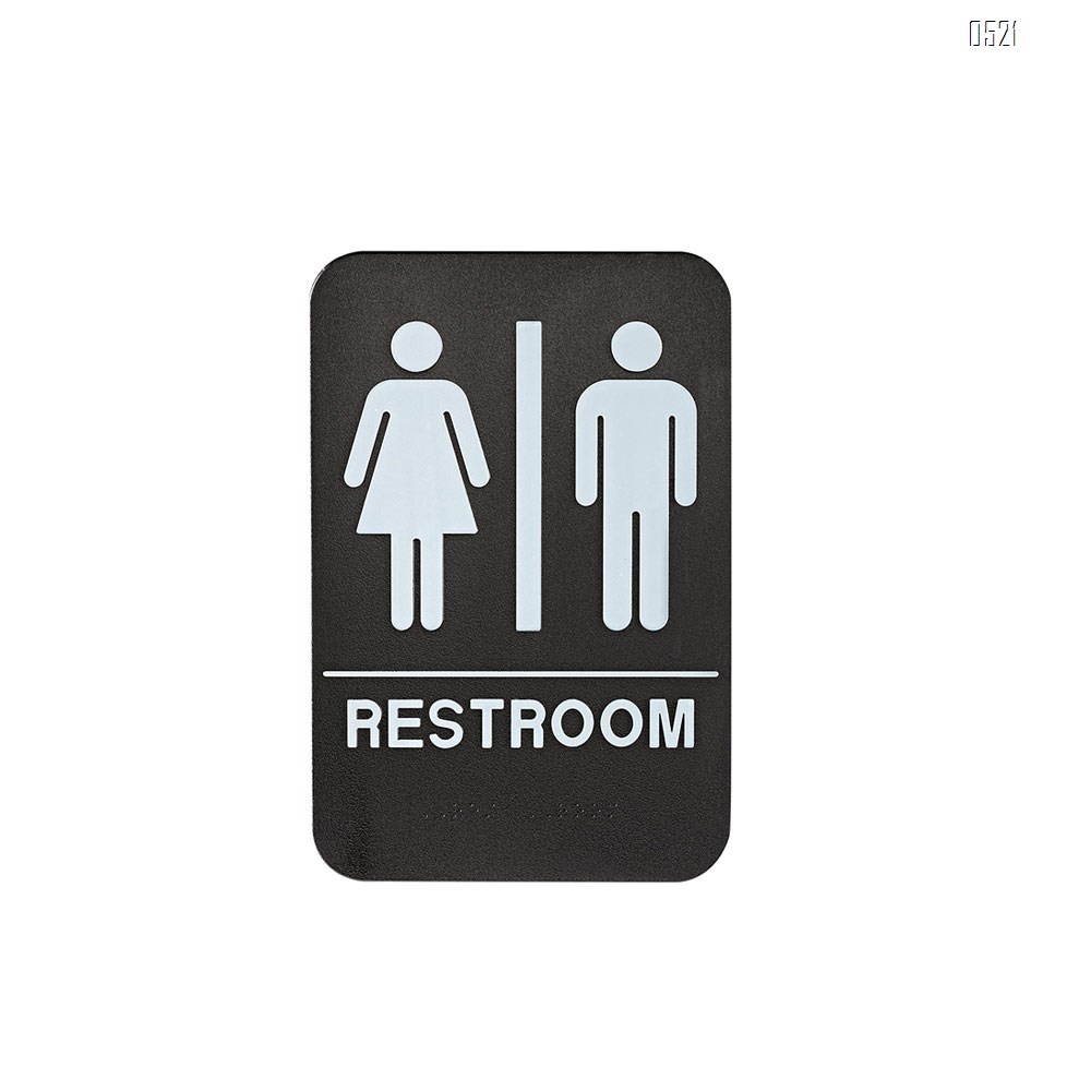 Unisex Braille Bathroom Restroom Sign Men And Women Bathroom Signs