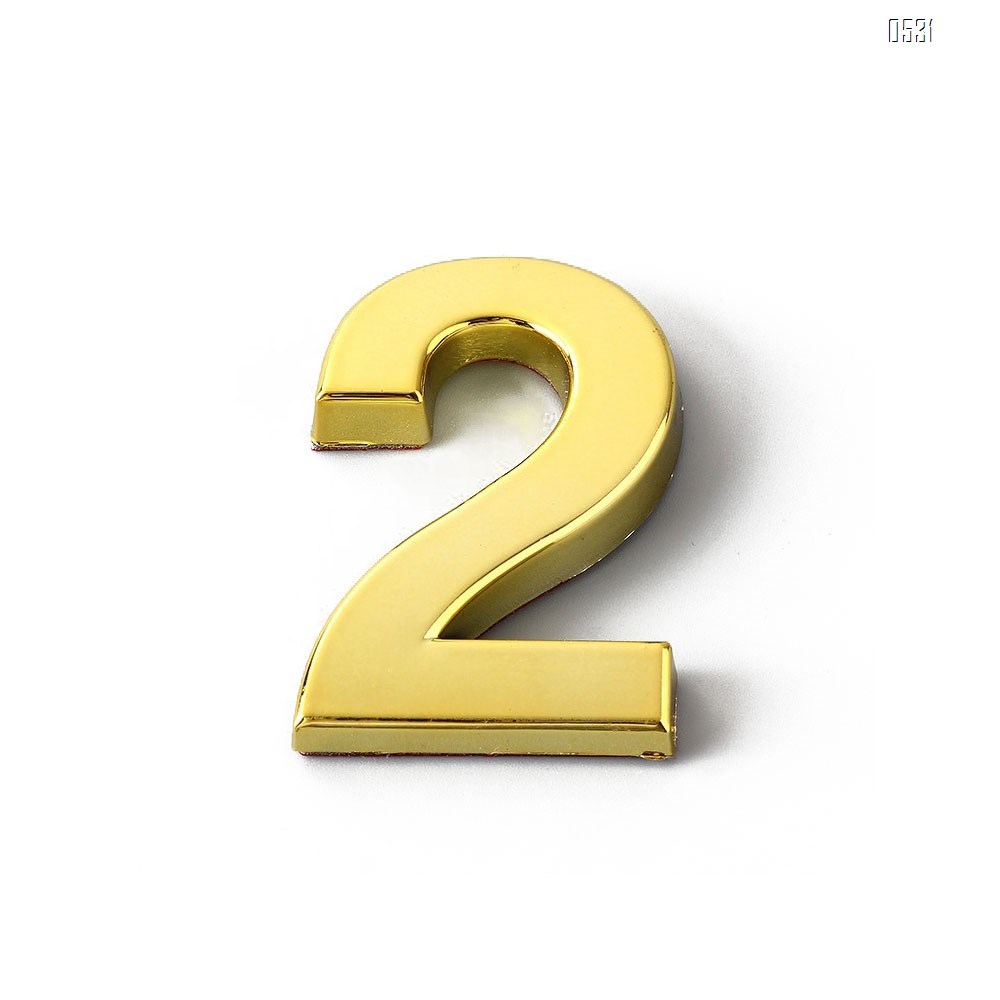 Mailbox Numbers 0-9, 3 Inch Gold House Numbers Stickers for Front Door, Apartment, Home Room, Address Plaque.(3 inch 0-9, Golden)