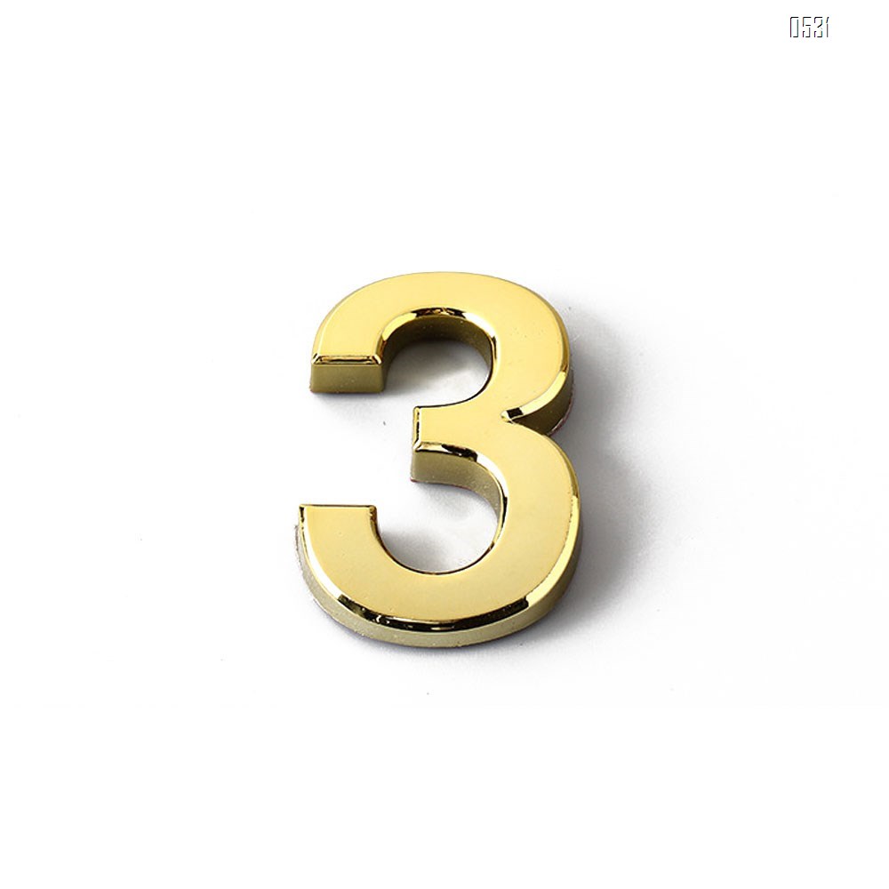 Mailbox Numbers 0-9, 3 Inch Gold House Numbers Stickers for Front Door, Apartment, Home Room, Address Plaque.(3 inch 0-9, Golden)