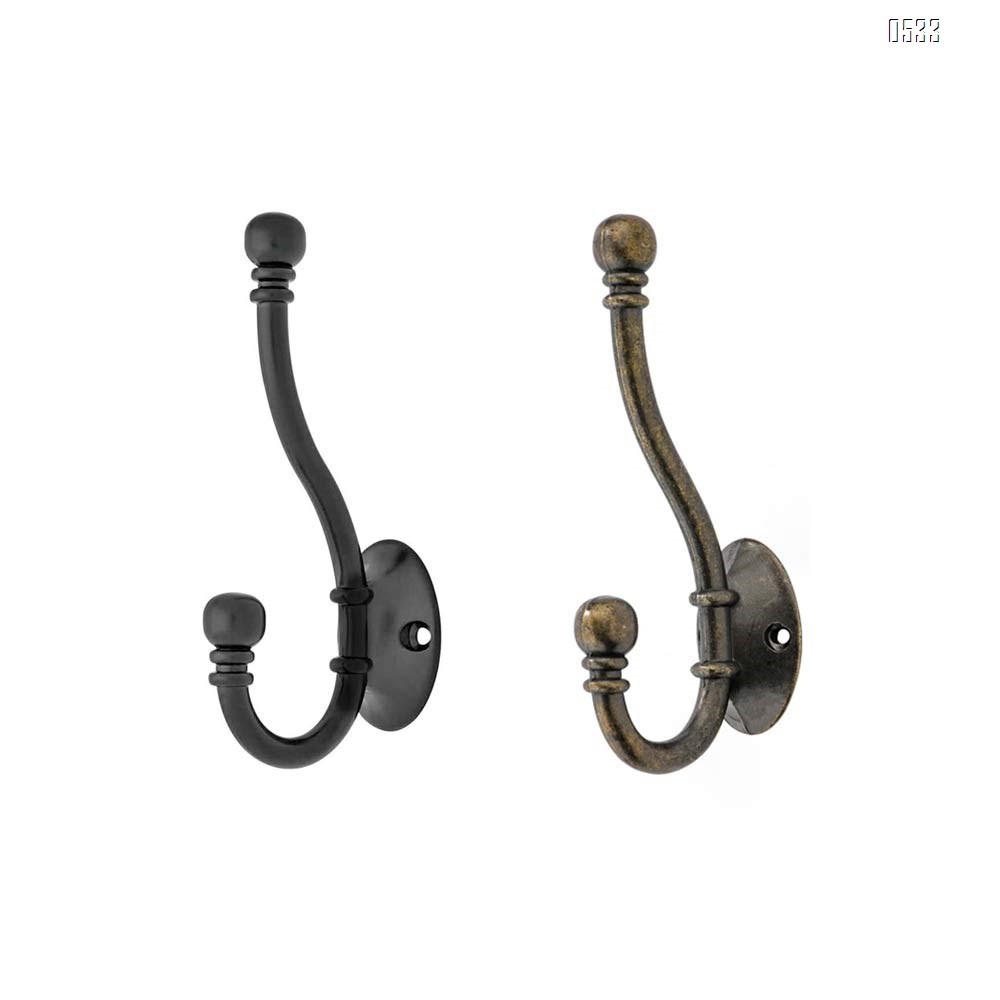 Pack Heavy Duty Decorative Dual Coat Hook - Great for Wall Mounted Hook Rack, Coat Hanger