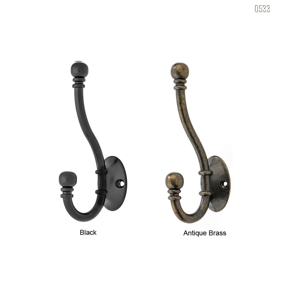 Pack Heavy Duty Decorative Dual Coat Hook - Great for Wall Mounted Hook Rack, Coat Hanger