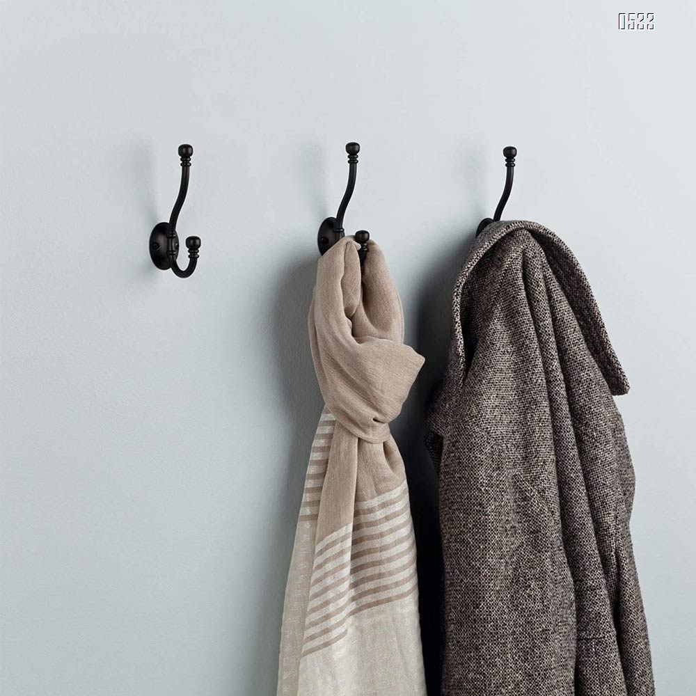 Pack Heavy Duty Decorative Dual Coat Hook - Great for Wall Mounted Hook Rack, Coat Hanger