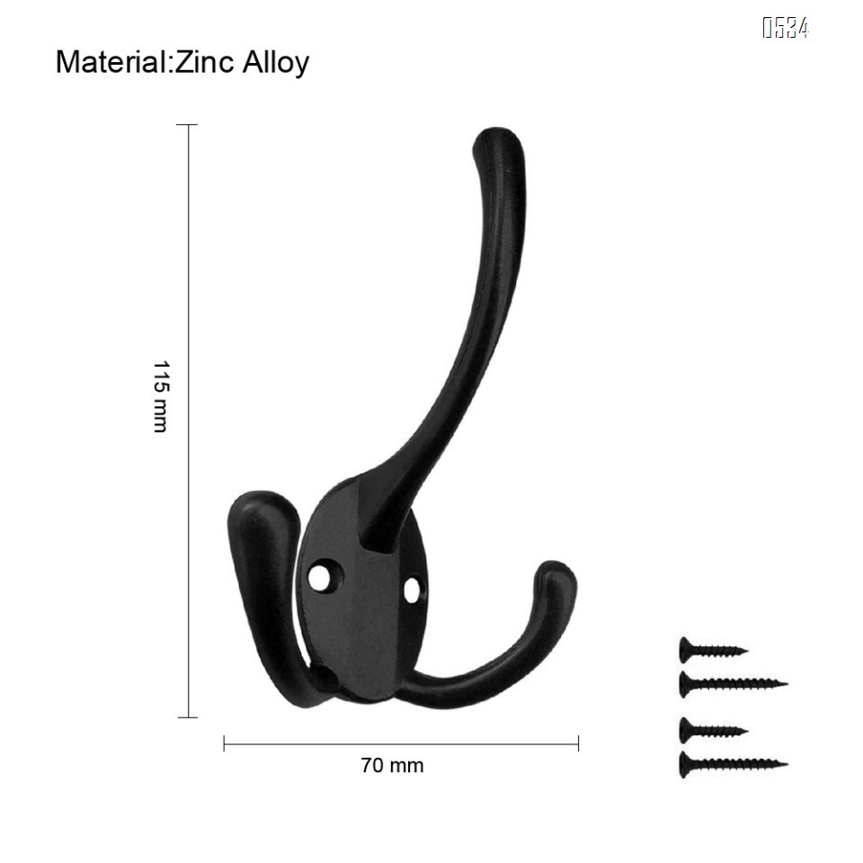Wall Mounted Coat Hooks Heavy Duty Black Hardware Robe Hooks Decorative for Single Hanging Coats Towel Cubicle Classroom Kitchen Bath Backpack Hat Hook