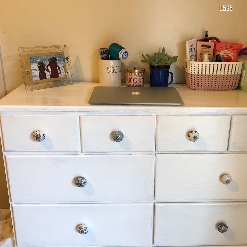 Knobs Blue Cream Rare Hand Painted Ceramic Knobs Cabinet Drawer Pull Pulls