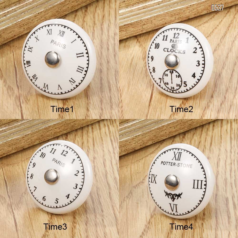 White Print Ceramic Door Knobs And Handles Furniture Drawer Knobs Cupboard Door Handles Single Hole Cabinet Handles With Screws