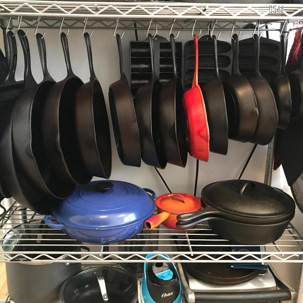 Heavy Duty S Hooks Pan Pot Holder Rack Hooks Hanging Hangers S Shaped Hooks for Kitchenware Pots Utensils Clothes Bags Towels Plants