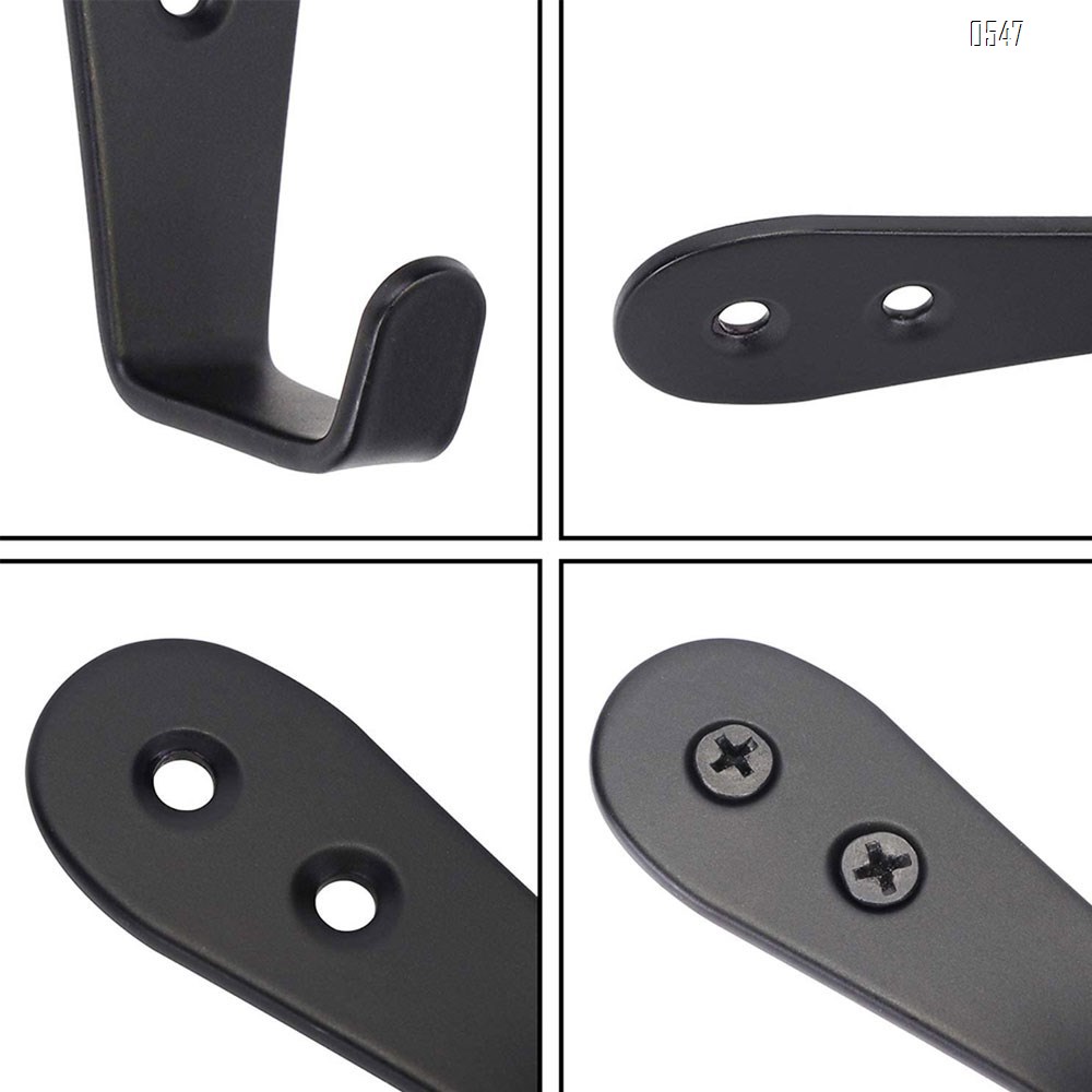 Wall Hooks ,Coat Hooks, Stainless Steel Hook, Garage, Luggage Key Hook, Bathroom Kitchen Dining Room,Heavy Duty, Indoor and Outdoor Hooks (Black)