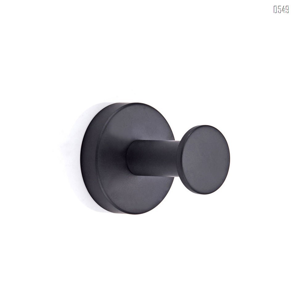 Classic Black Stainless Steel And Brass Single Super Heavy Duty Wall Mount Hook, Bath Towel Hooks, Coat Hanger