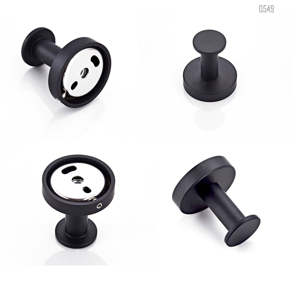 Classic Black Stainless Steel And Brass Single Super Heavy Duty Wall Mount Hook, Bath Towel Hooks, Coat Hanger