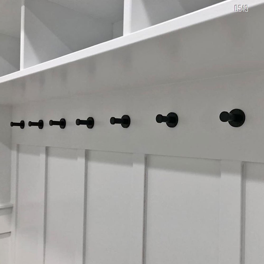 Classic Black Stainless Steel And Brass Single Super Heavy Duty Wall Mount Hook, Bath Towel Hooks, Coat Hanger