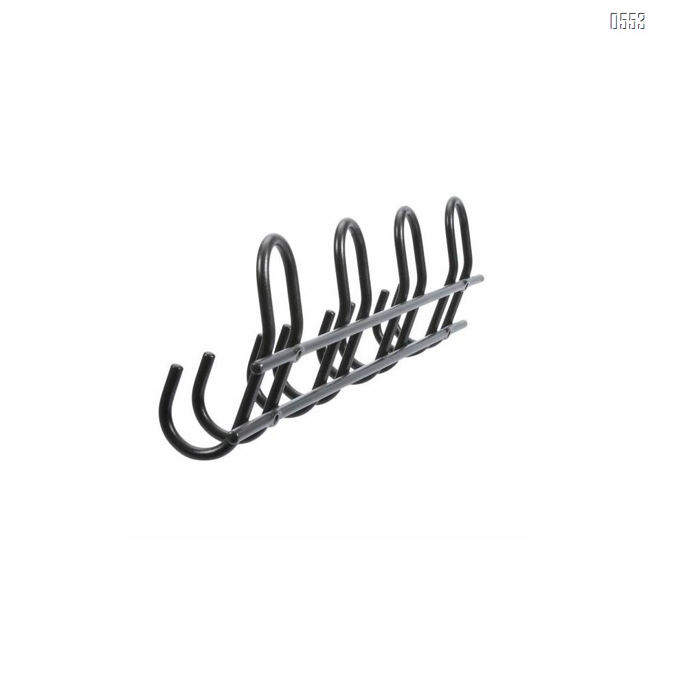 4 Hooks Heavy Duty Steel 20-3/4 in Wall Mount Storage Hook and Rail 100 lbs