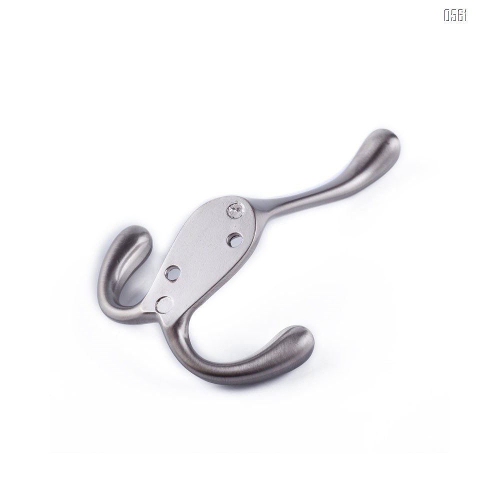 Zinc Alloy Hook With Three Prongs Ambipolar TriLeg Hook, Heavy Duty Big Triple Leg/Double Coat Hooks Base. Entryway Coat Hooks, Scarf and Jacket Hangers