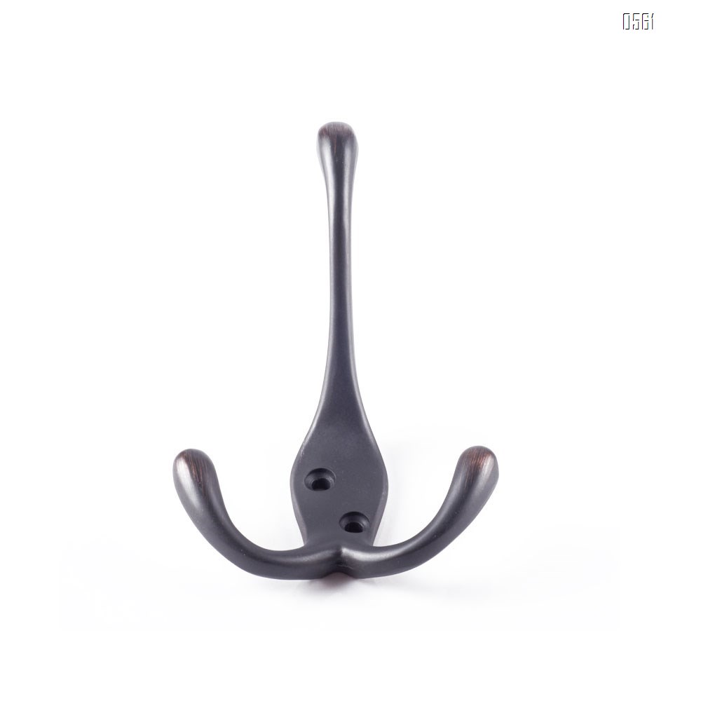 Zinc Alloy Hook With Three Prongs Ambipolar TriLeg Hook, Heavy Duty Big Triple Leg/Double Coat Hooks Base. Entryway Coat Hooks, Scarf and Jacket Hangers