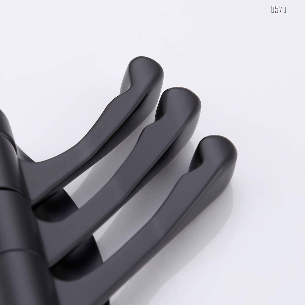 Swivel Hooks Solid Metal Foldable Towel Hooks with Multi Three Rotating Arms Swing Arm Triple Robe Hook Hanger, Wall Mounted, Matte Black