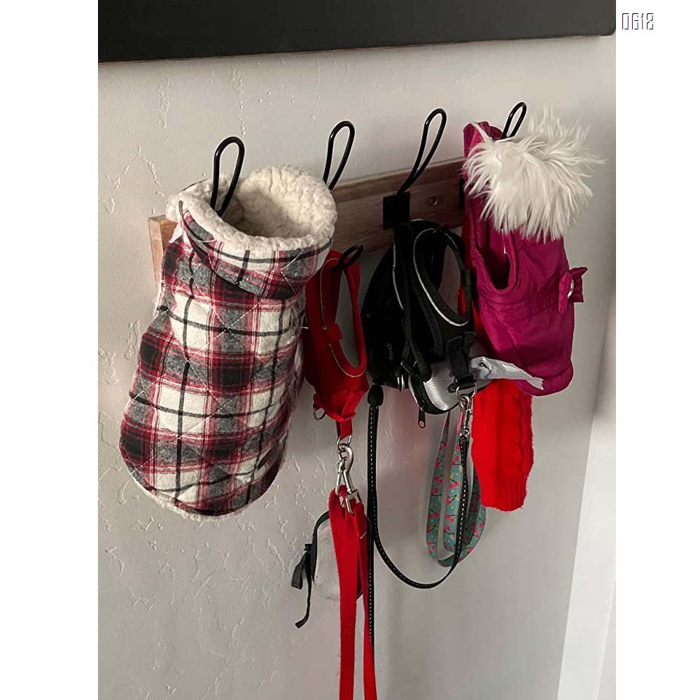 4 Hooks Wall Mounted Coat Rack,Wooden Entryway Vintage Rustic Coat Rack Hat Hanger Rack 4-Hook Rail for The Entryway, Bathroom, Bedroom , Kitchen, Mudroom Solid Wood