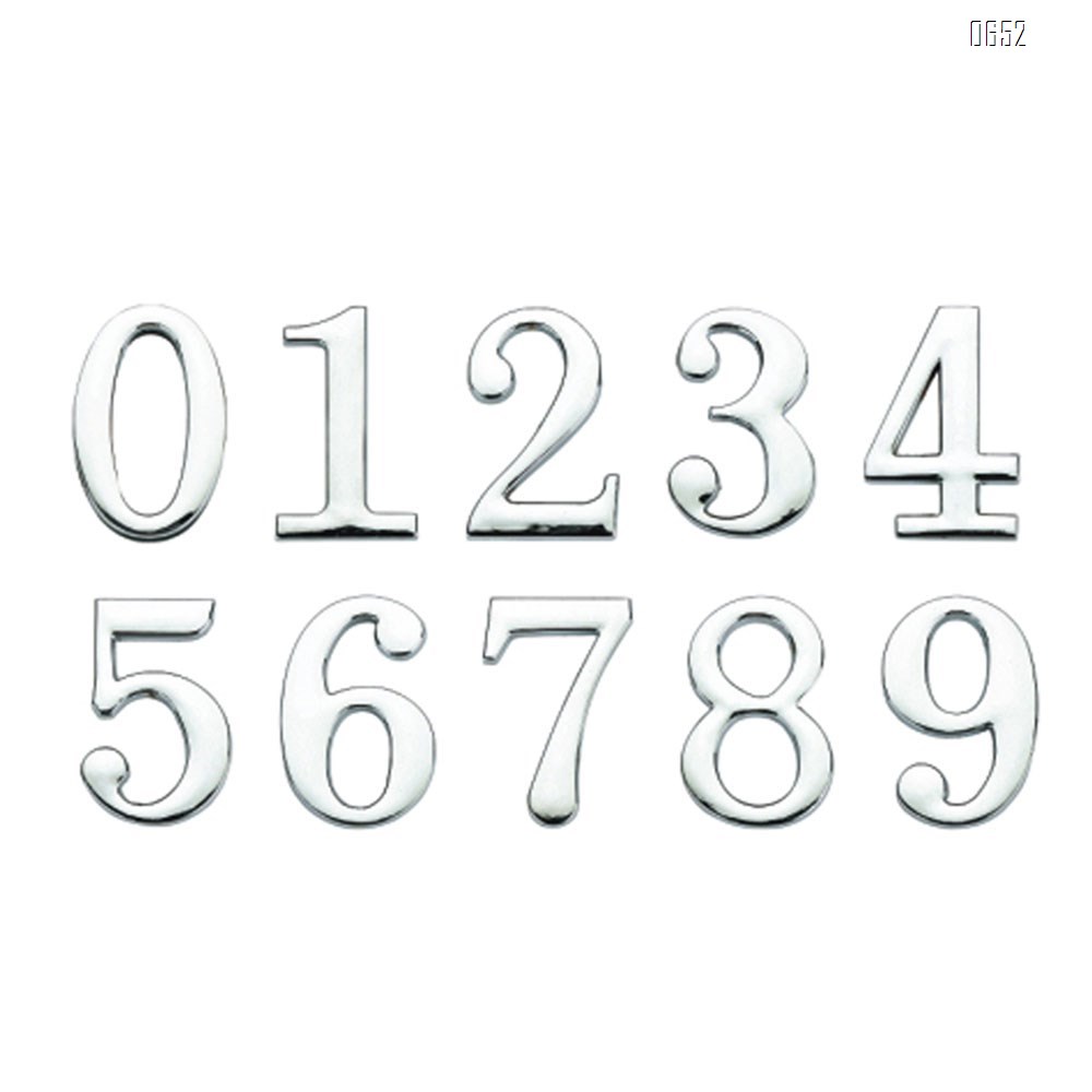 45mm(2 inch) high self-adhesive number letters, mailbox number letters, zinc alloy, can be used for windows, doors, cars, homes, businesses, address numbers