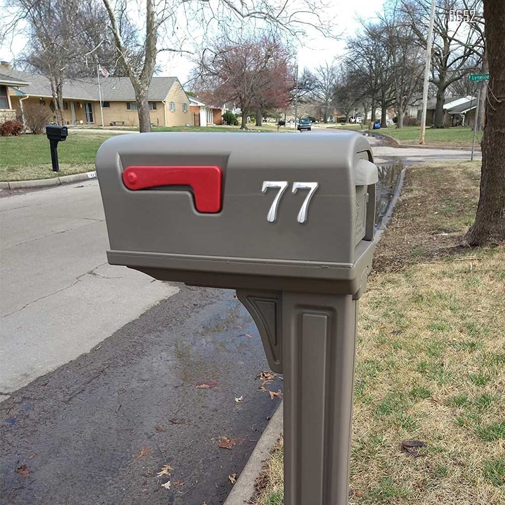 45mm(2 inch) high self-adhesive number letters, mailbox number letters, zinc alloy, can be used for windows, doors, cars, homes, businesses, address numbers