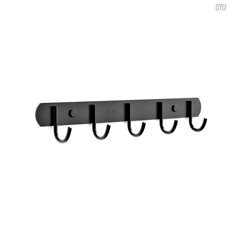 Black Coat Hooks Wall Mounted Heavy Duty Wall Coat Rack for Hanging
