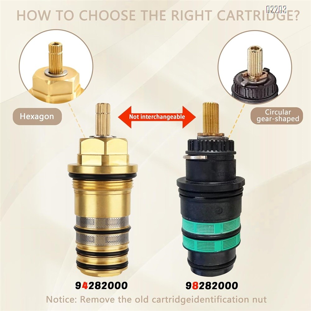 94282000 Thermostatic Cartridge Brass Version – 3/4