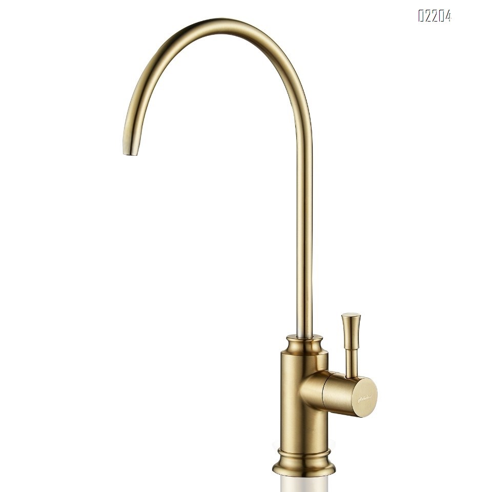 Brushed Gold Kitchen Water Filter Faucet,Stainless Steel Lead-Free Drinking Water Faucet Fits Reverse Osmosis Units or Filtration System in Non-Air Gap