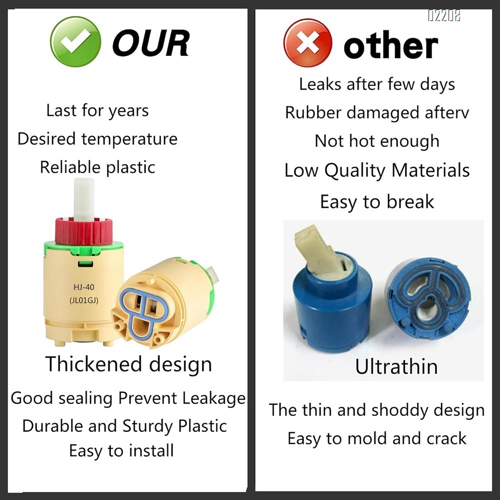 HJ-40 (JL01GJ) Faucet Cartridge Replacement 40mm Diameter Shower Cartridge,Compatible with Replaces Cartridge on Many Brands Shower and Tub Cartridge