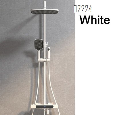 Digital temperature control shower head set Brass home use gun grey shower head Tap