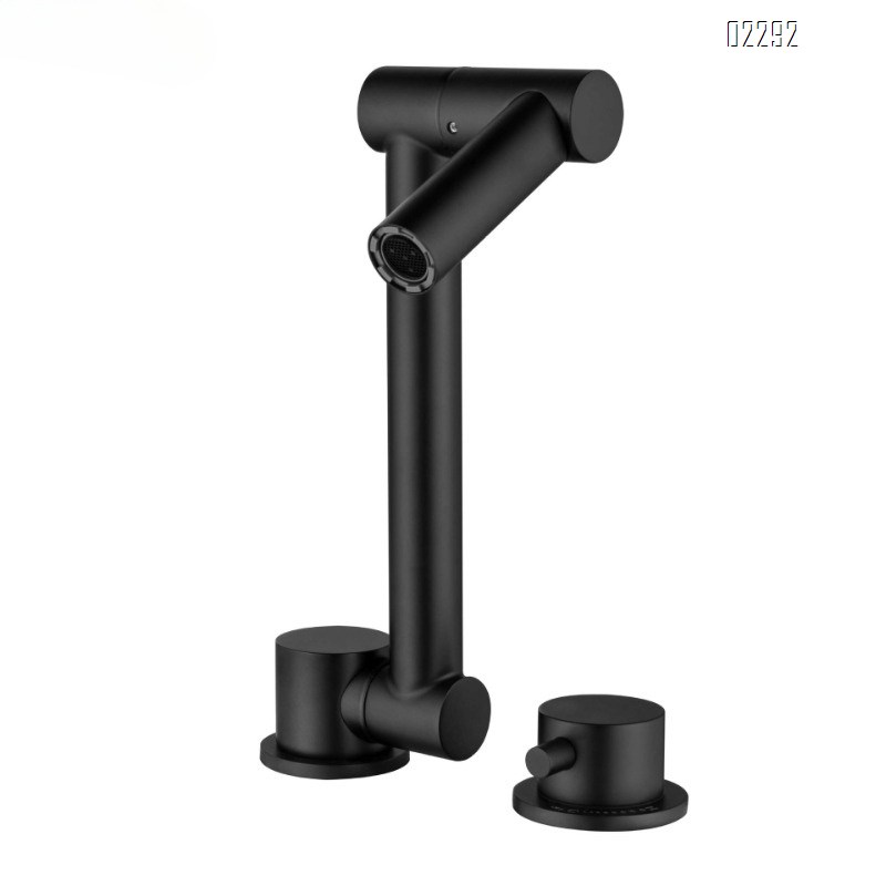 304 Stainless Steel Sink Folding Kitchen Faucet Rotating Hot and Cold Water Dual Outlet Faucet