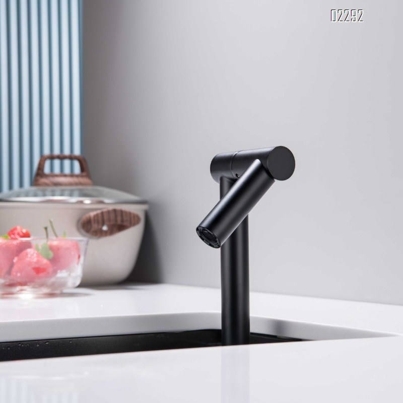 304 Stainless Steel Sink Folding Kitchen Faucet Rotating Hot and Cold Water Dual Outlet Faucet