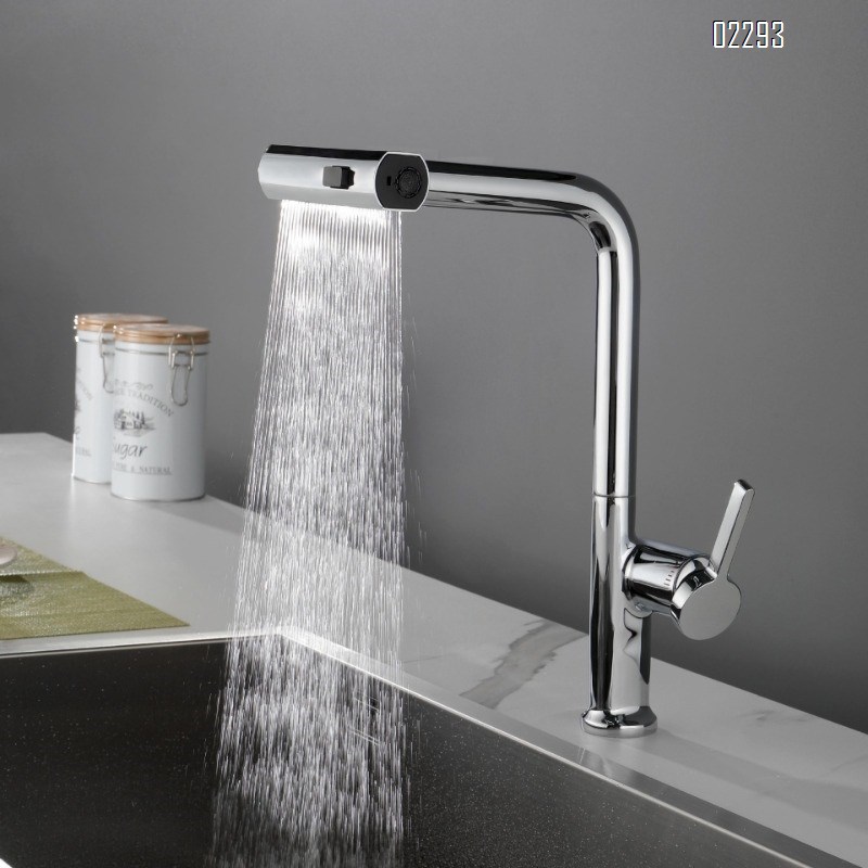 Gun Gray Pull-out Kitchen Tap Hot and Cold Water Brass Washing Basin Sink Sink Faucet
