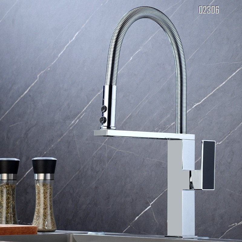 Kitchen Sink Faucet Multi-Functional Brass Anti-Splash Cold and Hot Spring Kitchen Faucet Tap
