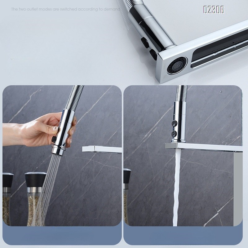 Kitchen Sink Faucet Multi-Functional Brass Anti-Splash Cold and Hot Spring Kitchen Faucet Tap