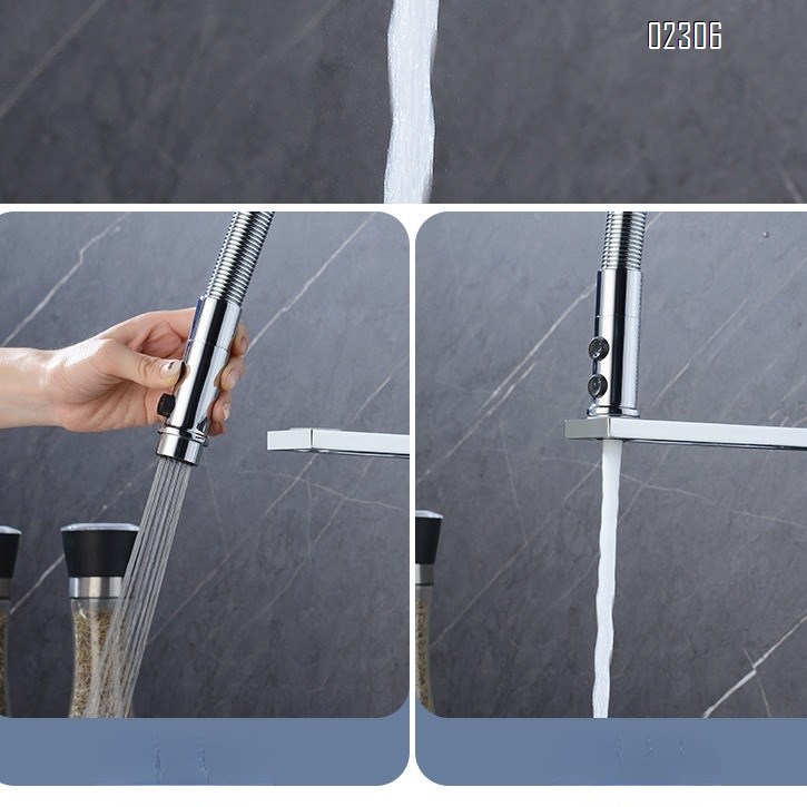 Kitchen Sink Faucet Multi-Functional Brass Anti-Splash Cold and Hot Spring Kitchen Faucet Tap