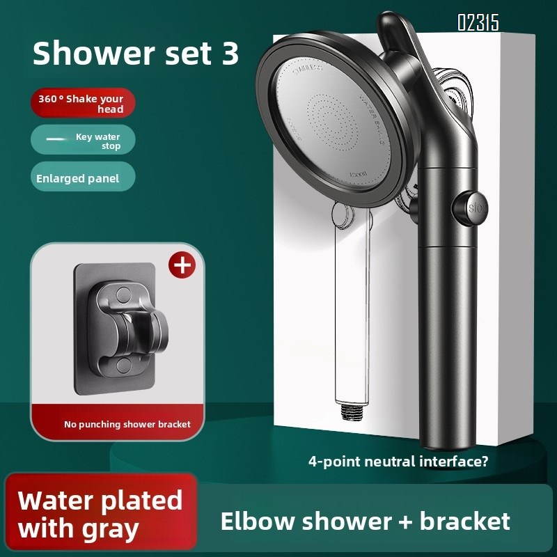 High Pressure Shower Head Set with Bracket Dual Function Rain Shower Head & Handheld Shower Head 2 in 1 for Bathroom